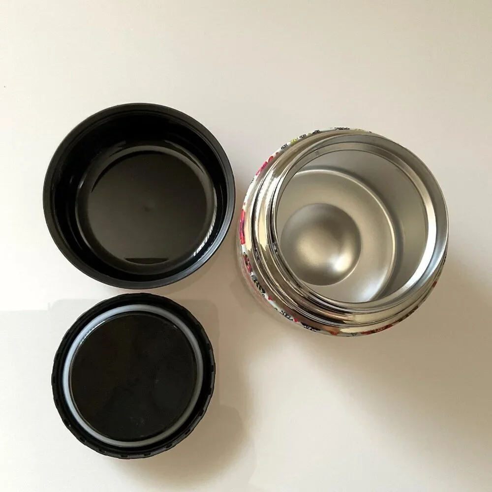NWOT Natural Life Cup of Happy Stainless Steel Soup Thermos Jar 17oz